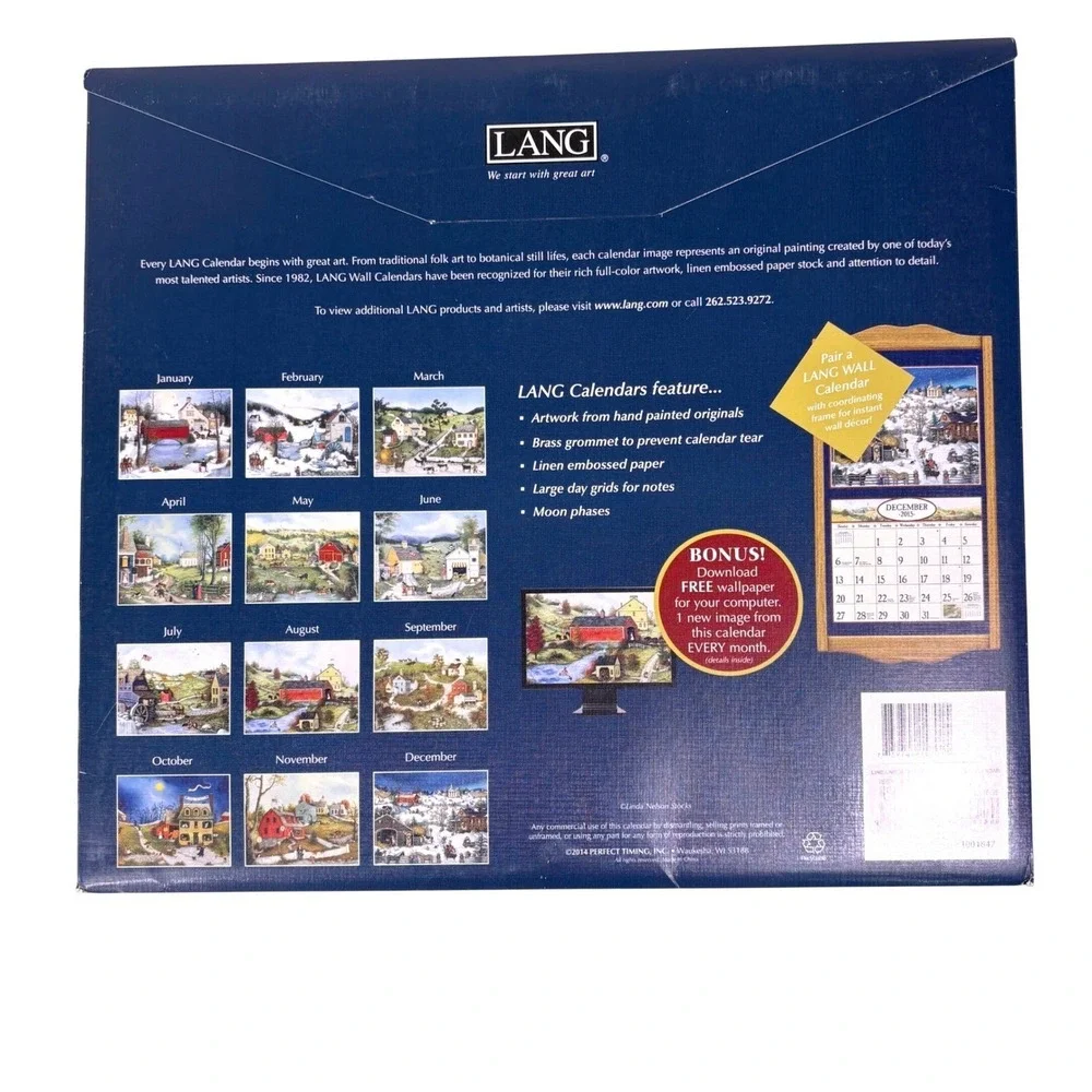 Lang Wall Calendars Art Paintings Lot of 6 Winget Kinkade Stocks Berry Landry